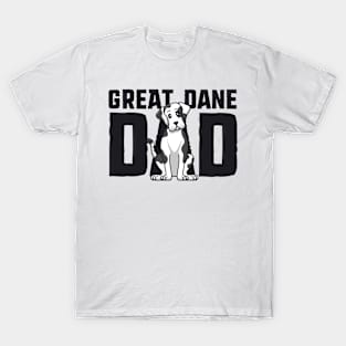 Harlequin Great Dane Dad Dog Father Puppy Adoption Owner T-Shirt